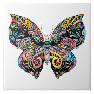 Abstract butterfly tile