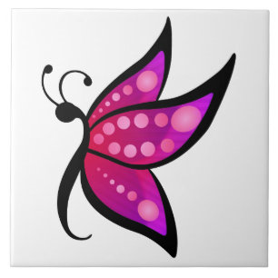 Abstract Butterfly Tile