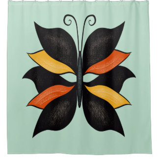Abstract Butterfly Weird Beautiful Insect Shower Curtain