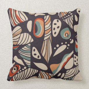 Abstract butterfly wings inspired boho pattern  cushion