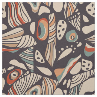 Abstract butterfly wings inspired boho pattern  fabric