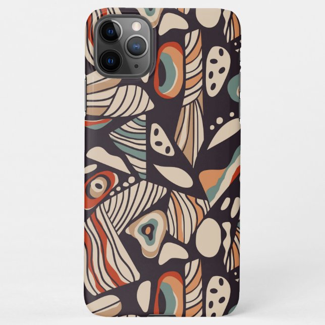 Abstract butterfly wings inspired boho pattern  iPhone case (Back)