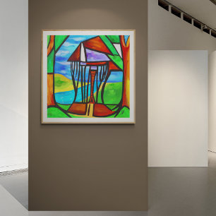 Abstract - Cabin in the forest Poster