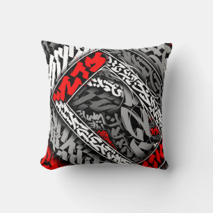 abstract calligraffiti cushion