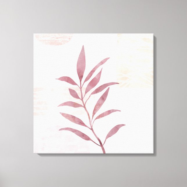 Abstract Calming Watercolor Shapes Canvas Print (Front)