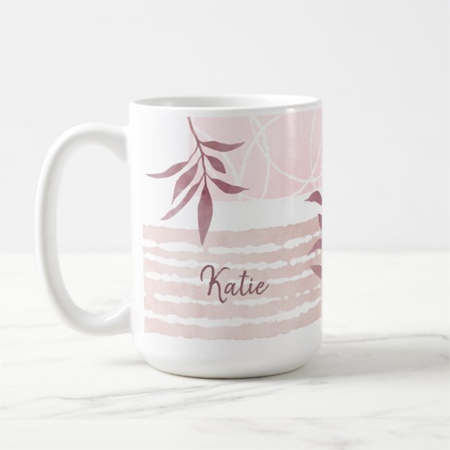 Abstract Calming Watercolor Shapes Coffee Mug (Left)