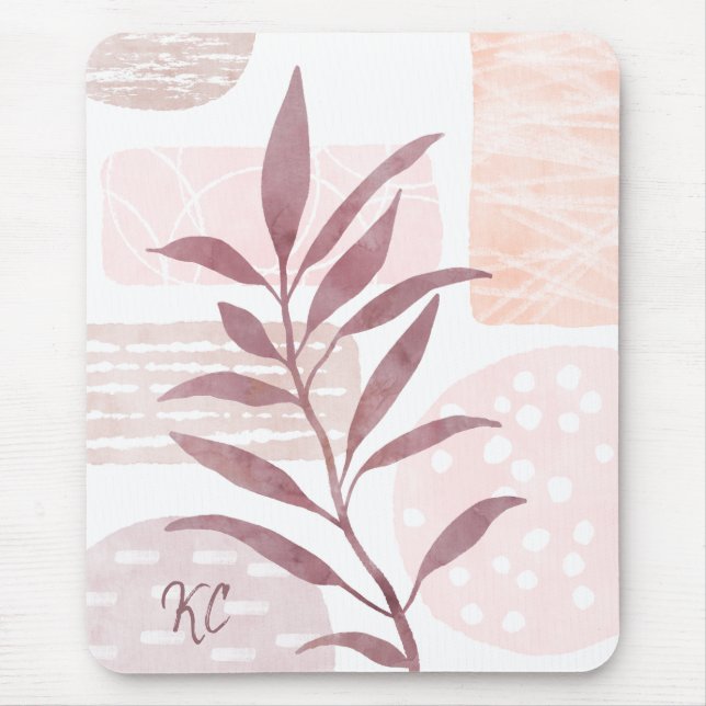 Abstract Calming Watercolor Shapes Mouse Mat (Front)