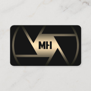 Abstract camera lens  business card