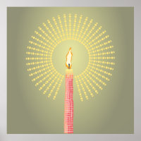 abstract candle poster wall art