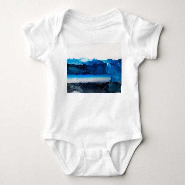 Abstract Canvas: Modern Art Texture. Baby Bodysuit (Front)