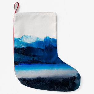 Abstract Canvas: Modern Art Texture. Small Christmas Stocking