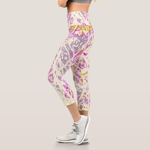Abstract Capri Leggings