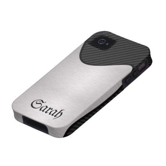 Abstract Carbon and Steel iPhone 4G Case