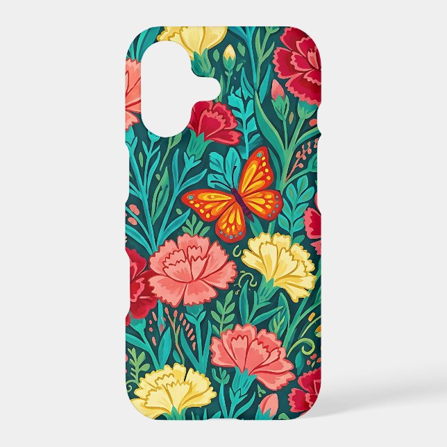 Abstract Carnation Butterflies iPhone Cases (Back)