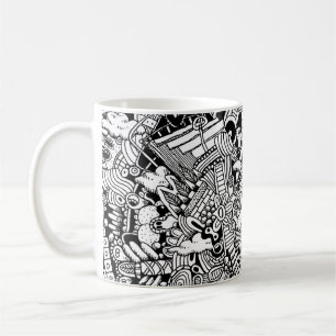 Abstract Cartoon Detailed Illustration Coffee Mug