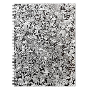 Abstract Cartoon Detailed Illustration Notebook