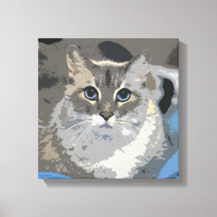Abstract Cat Canvas Print