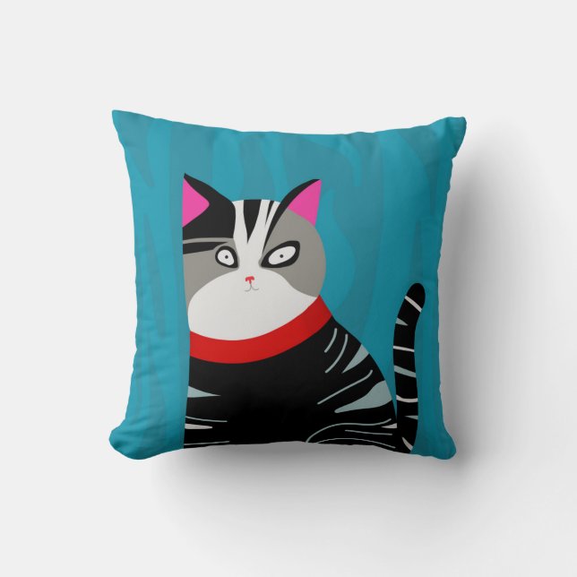 Abstract Cat Cushion (Front)
