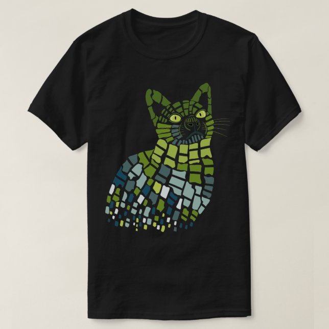 Abstract Cat Design T-Shirt (Design Front)