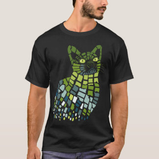 Abstract Cat Design T-Shirt