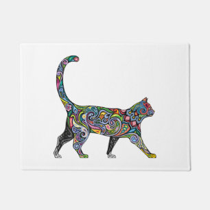 Abstract Cat Doormat