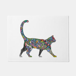 Abstract Cat Doormat