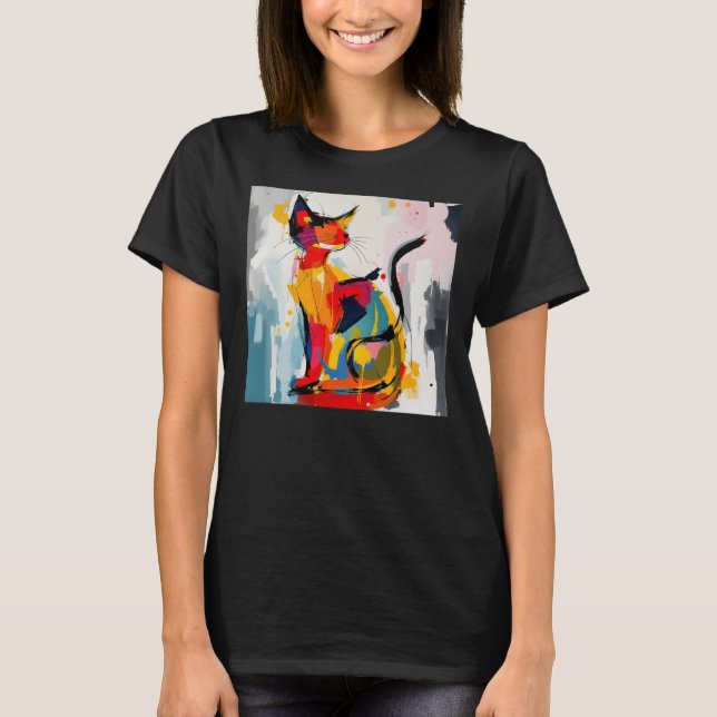 Abstract Cat T-Shirt (Front)