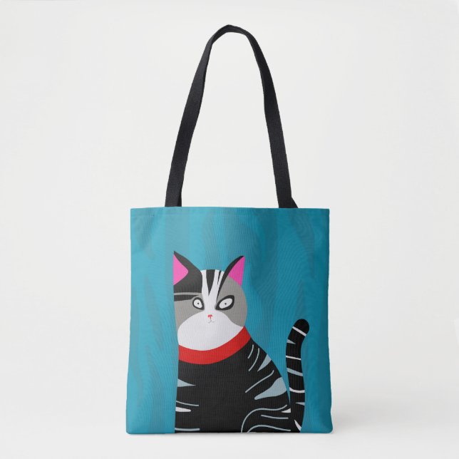 Abstract Cat Tote Bag (Front)