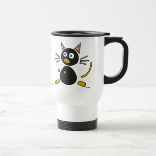 Abstract Cat Travel Mug