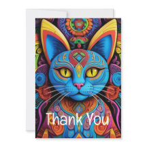 Abstract Cat with Yellow Eyes 