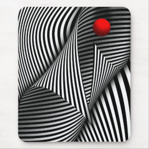 Abstract - Catch the red ball Mouse Mat