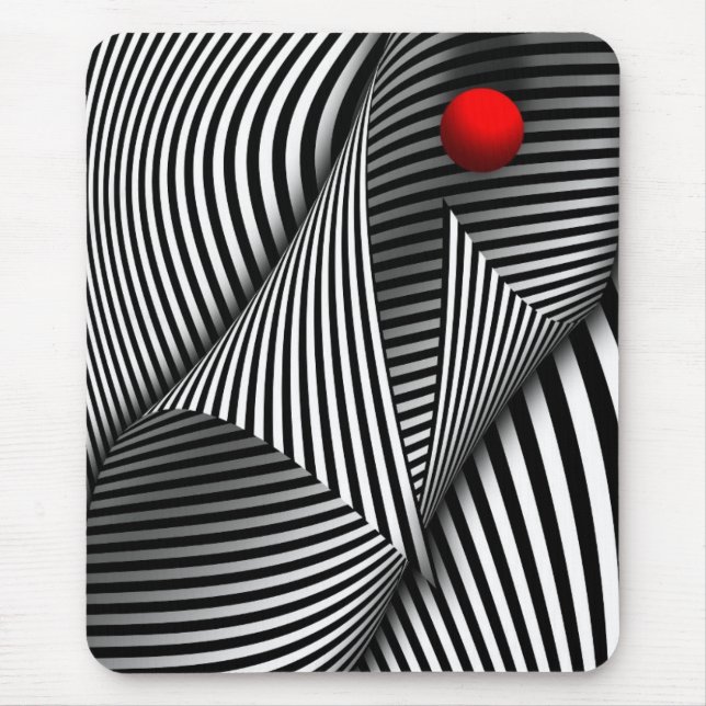 Abstract - Catch the red ball Mouse Mat (Front)