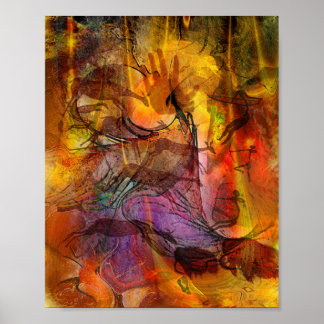 Abstract Cave Painting - Rectangular Poster
