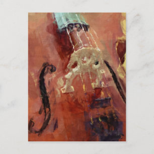 Abstract Cello Bridge Postcard