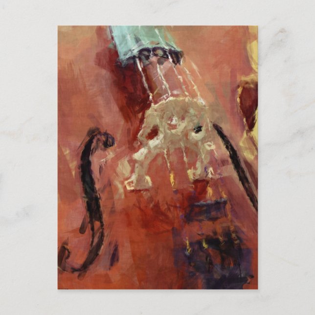 Abstract Cello Bridge Postcard (Front)