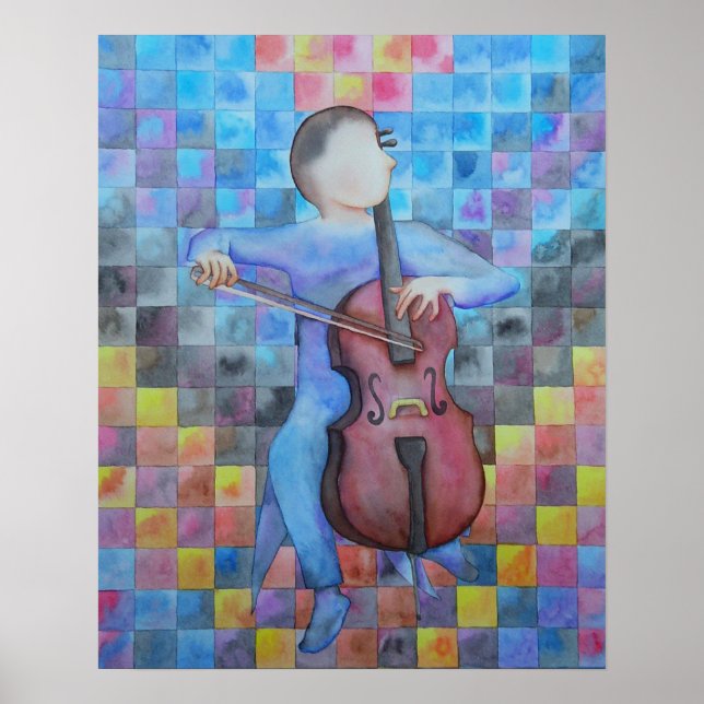 Abstract Cello Male Poster (Front)