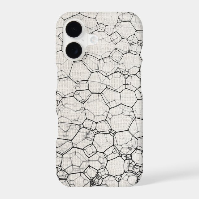 Abstract Cellular Geometric Grid iPhone Case (Back)