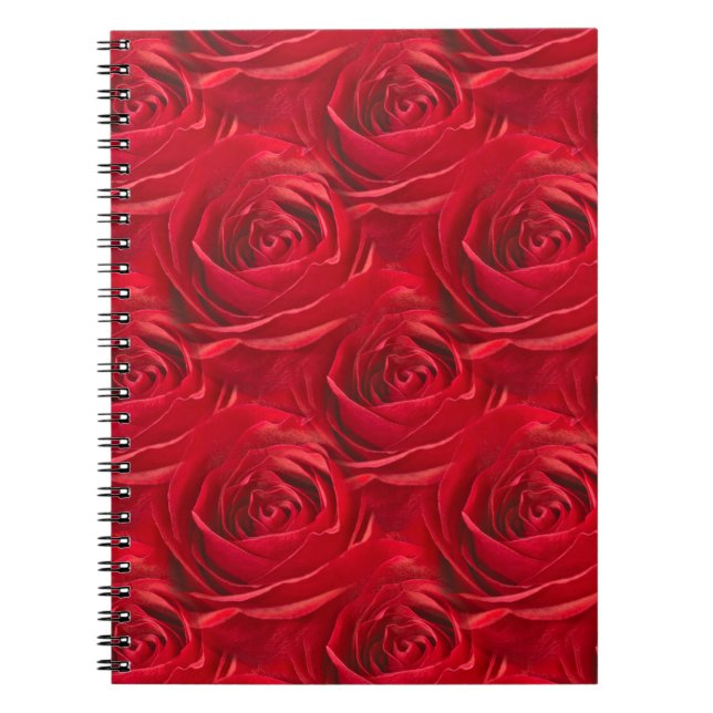 Abstract Centre of Red Rose Wallpaper Notebook (Front)