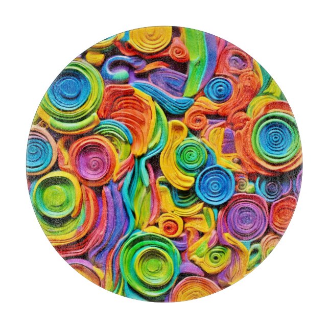 Abstract Ceramic Joy Cutting Board (Front)