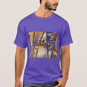 Abstract Chameleon in Purple Orange Yellow on Tees
