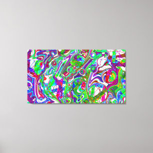 Abstract Chaos Colourful Art Canvas Print