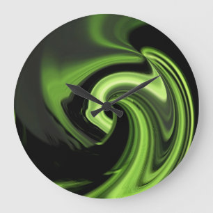 Abstract Chartreuse Green Heart Wall Clock