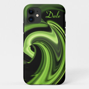 Abstract Chartreuse Heart iPhone5 case Personalise