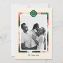 Abstract Cheer Frame Christmas Holiday Photo Card