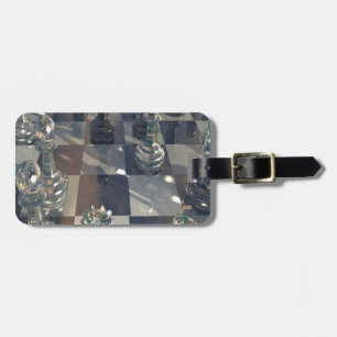 Abstract Chess Glass Board Luggage Tag