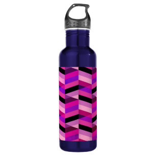 Abstract Chevron/Herringbone   Purples & Violet 710 Ml Water Bottle