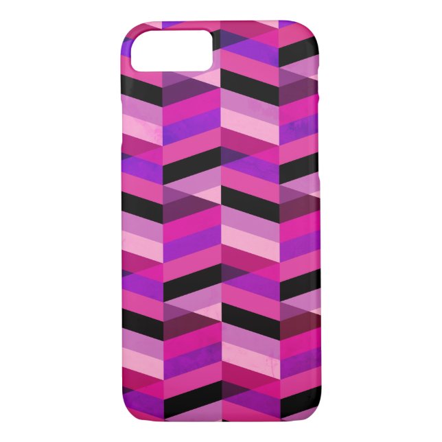 Abstract Chevron/Herringbone | Purples & Violet Case-Mate iPhone Case (Back)