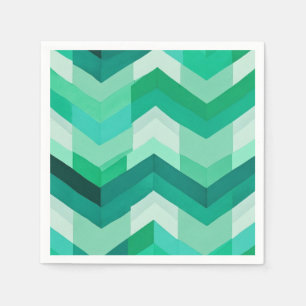 Abstract Chevron pattern in Greens Napkin
