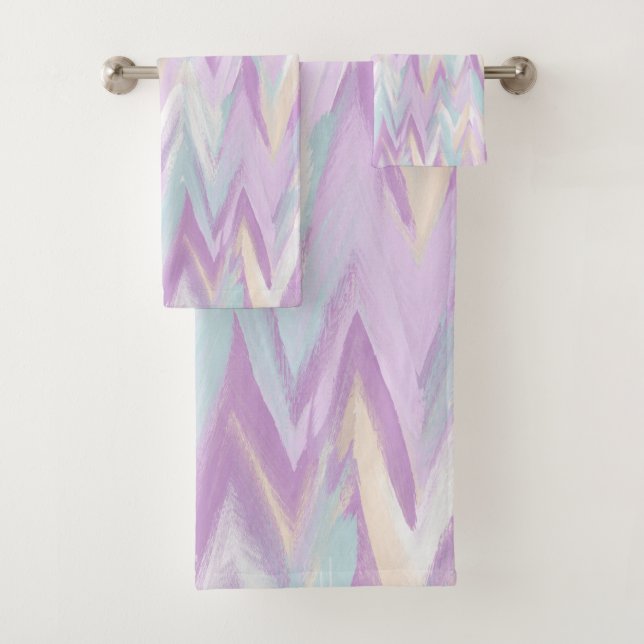 Abstract Chevrons Bath Towel Set (Insitu)