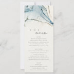 Abstract Chic Blue Gold Beachy Wedding Menu Card<br><div class="desc">Abstract Watercolor Blue Gold Beachy Theme Collection.- it's an elegant script watercolor Illustration of abstract beach waves,  perfect for your abstract coastal beachy wedding & parties. It’s very easy to customise,  with your personal details. If you need any other matching product or customisation,  kindly message via Zazzle.</div>